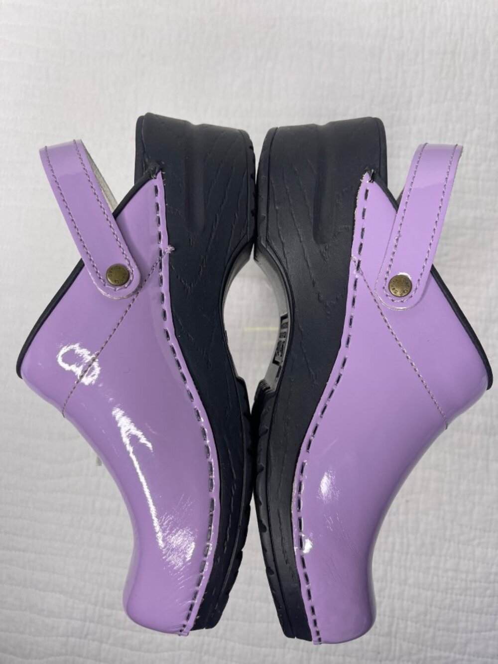 Sanita Freya Womens Lilac Patent Leather Clogs EU 38/US 7 Comfort Shoes - Picture 2 of 8